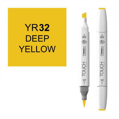 Маркер "Touch Brush" 032 глубокий желтый YR32